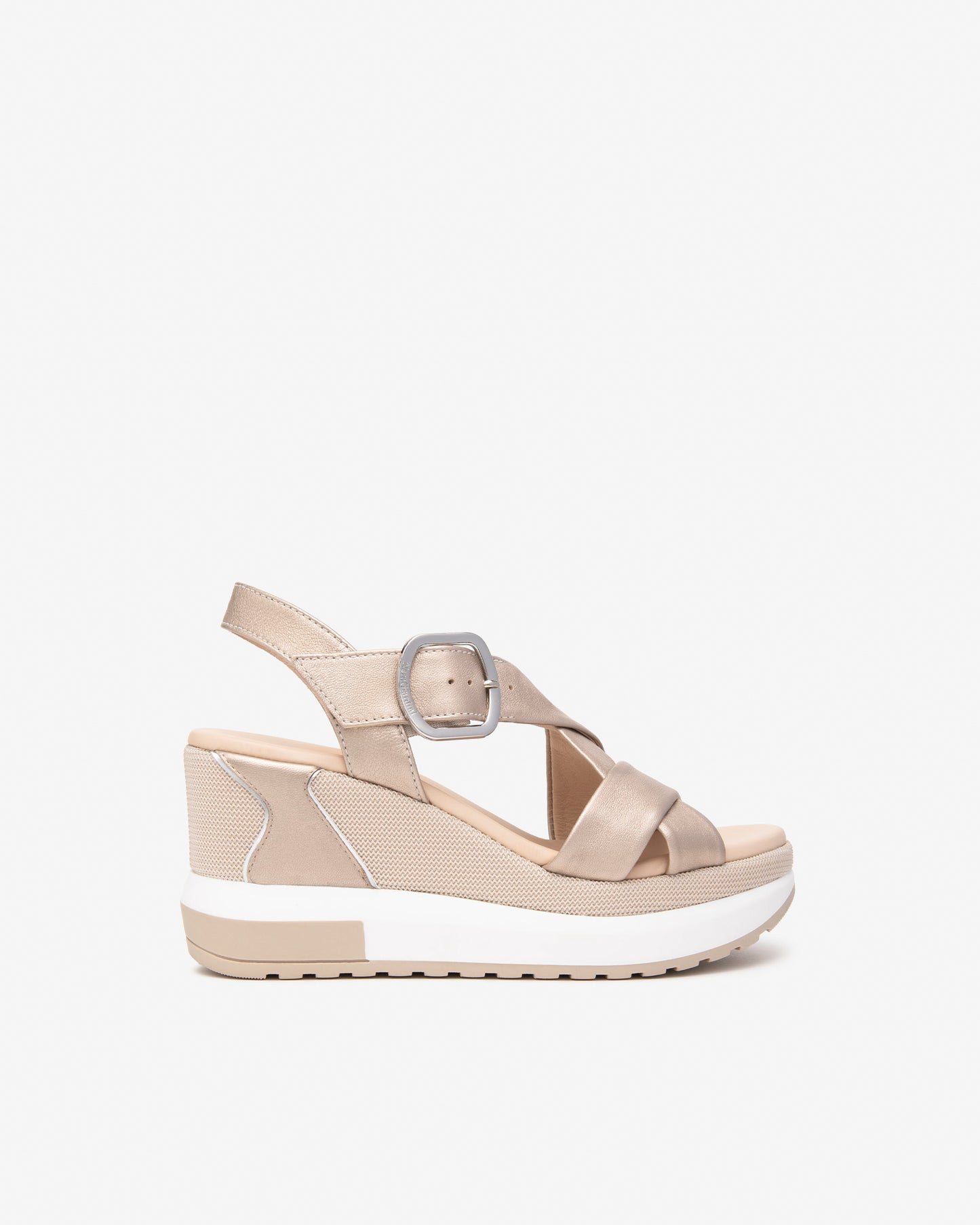 Sandales Pavones Dorées Article 513605 Marque Italie NeroGiardini Chaussures Cuir Femmes Magasins France Nouvelle Collection Printemps été 2025