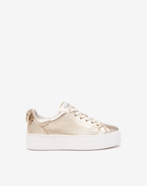Baskets Claeys Dorées Nouvelle collection printemps été 2025 Magasins chaussures France marque NeroGiardini Cuir Italien Qualité