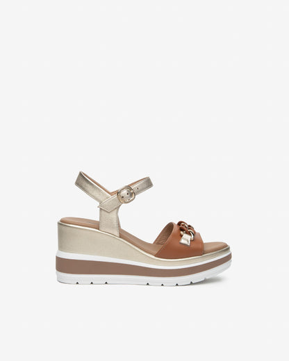 Sandales Aria Camel Article 410530 Nouvelle collection printemps été 2026 Magasins chaussures France marque NeroGiardini Cuir Italien Qualité
