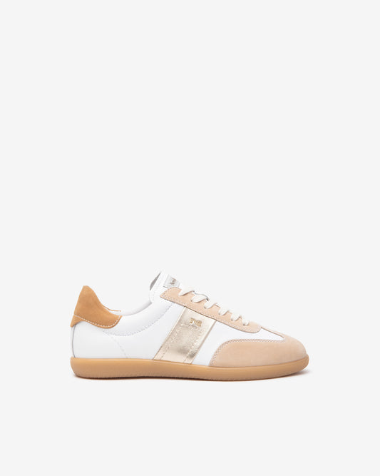 Baskets Reyes Beiges Nouvelle collection Printemps Été 2026 marque NeroGiardini chaussures femme baskets tendance cuir qualité fabrication italienne confort premium style chic mode élégance contemporaine haut de gamme