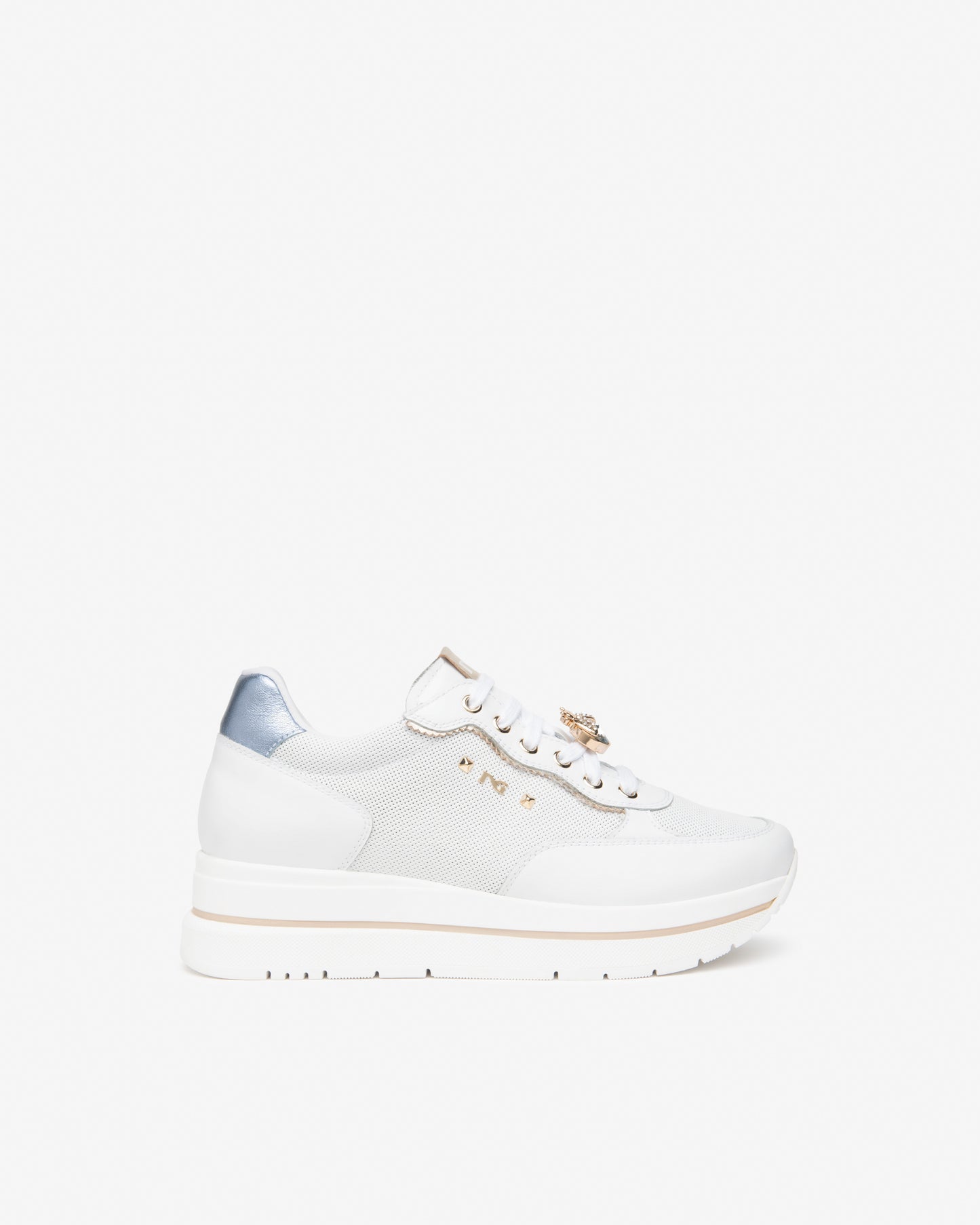 Baskets Whyalla Blanches Nouvelle collection printemps été 2026 Magasins chaussures France marque NeroGiardini Cuir Italien Qualité