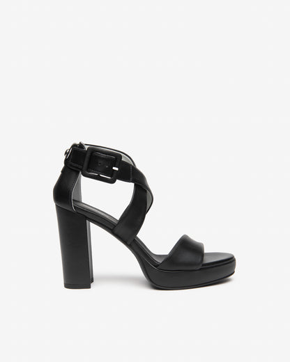 Sandales Brian Noires article 615800 Nouvelle collection printemps été 2026 Magasins chaussures France marque NeroGiardini Cuir Italien Qualité