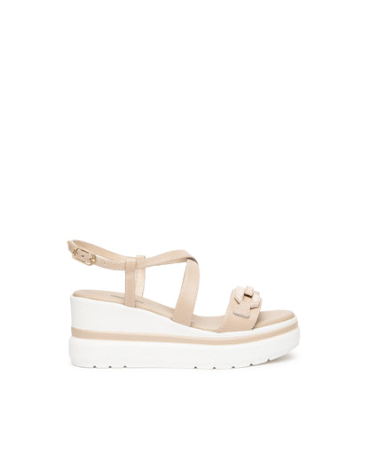 Sandales Fuve Beiges article 615953 Nouvelle collection printemps été 2026 Magasins chaussures France marque NeroGiardini Cuir Italien Qualité