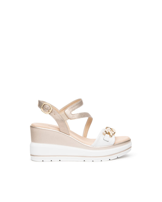 Sandales Vufe Dorées article 615962 Nouvelle collection printemps été 2026 Magasins chaussures France marque NeroGiardini Cuir Italien Qualité