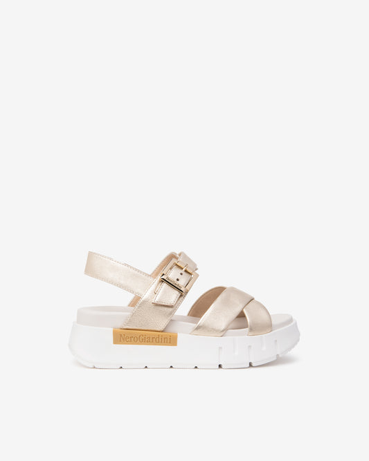 Sandales Alba Dorées article 617064 Nouvelle collection printemps été 2026 Magasins chaussures France marque NeroGiardini Cuir Italien Qualité