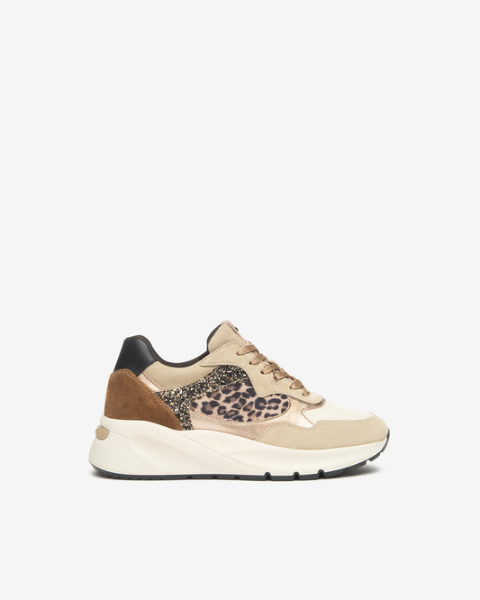 Baskets Rudersdal Beiges article 512060 Chaussures femmes Marque NeroGiardini Italie Cuir Nouvelle collection automne hiver 2025 Magasins France