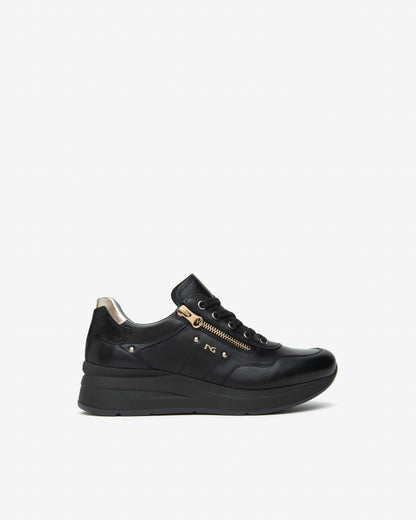 Baskets Abenra Noires article I514070 Chaussures femmes Marque NeroGiardini Italie Cuir Nouvelle collection automne hiver 2025 Magasins France
