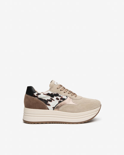 Baskets Hofn Beiges article 617342 Chaussures femmes Marque NeroGiardini Italie Cuir Nouvelle collection automne hiver 2026 Magasins France
