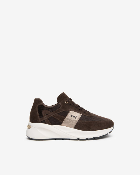 Baskets Kotgens Brunes Chaussures femmes Marque NeroGiardini Italie Cuir Nouvelle collection automne hiver 2026 Magasins France