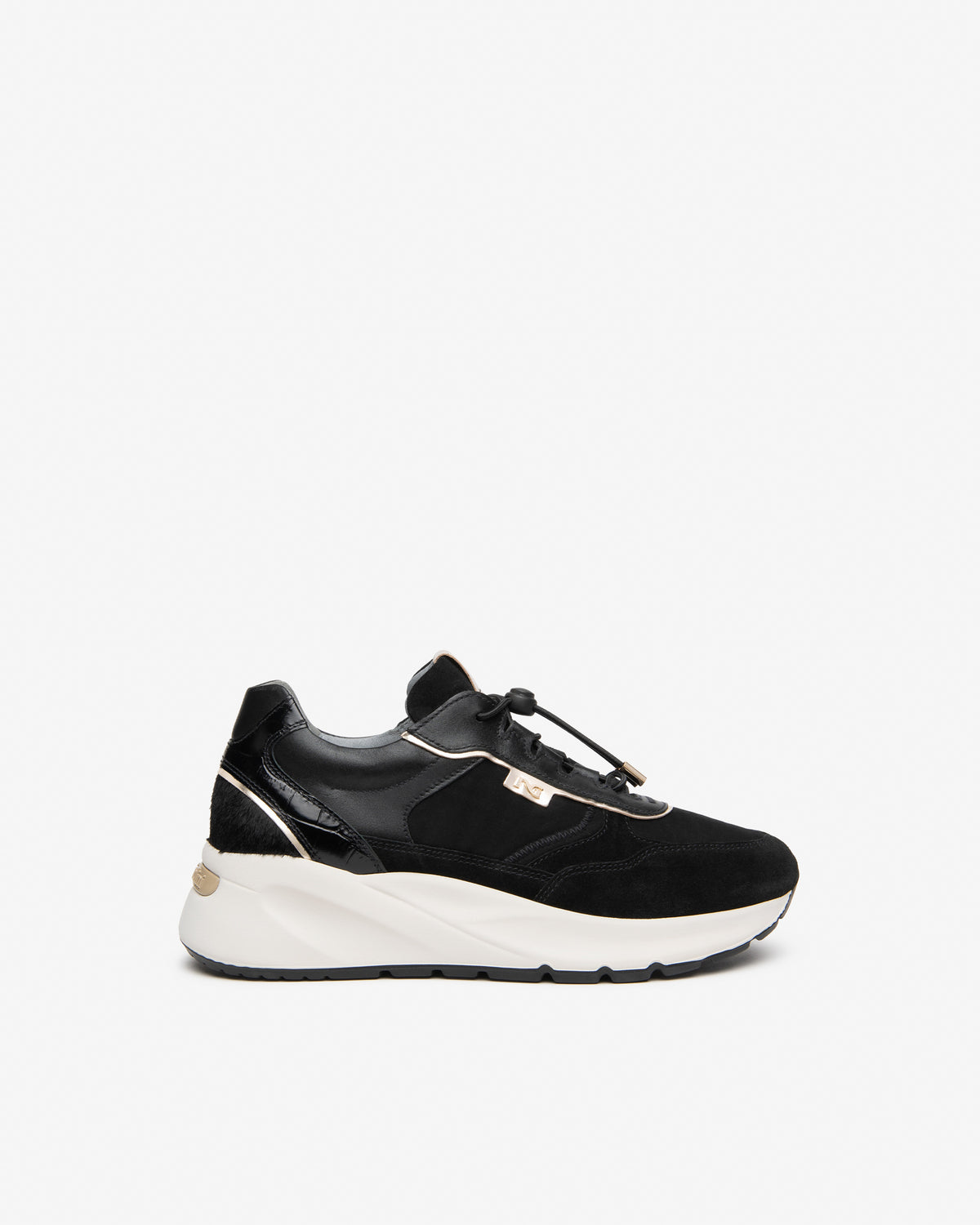 Baskets Jokull Noires article 617386 Chaussures femmes Marque NeroGiardini Italie Cuir Nouvelle collection automne hiver 2026 Magasins France