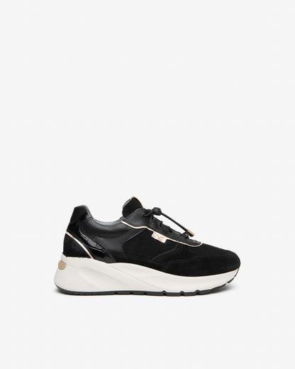 Baskets Jokull Noires article 617386 Chaussures femmes Marque NeroGiardini Italie Cuir Nouvelle collection automne hiver 2026 Magasins France