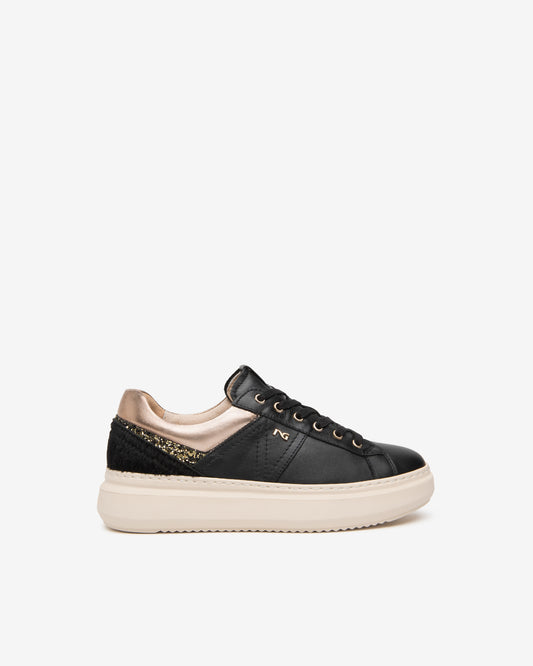 Baskets Dome Noires Chaussures femmes Marque NeroGiardini Italie Cuir Nouvelle collection automne hiver 2026 Magasins France