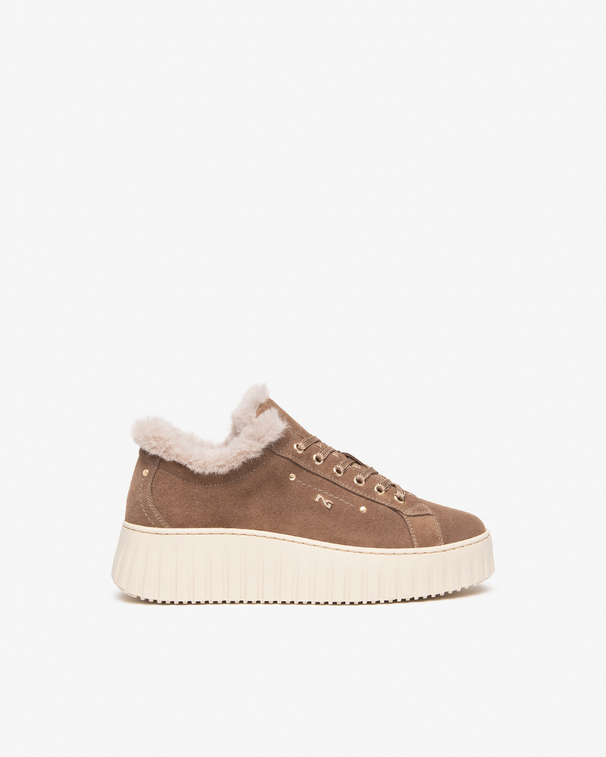 Baskets Jane Taupes article 617510 Chaussures femmes Marque NeroGiardini Italie Cuir Nouvelle collection automne hiver 2026 Magasins France