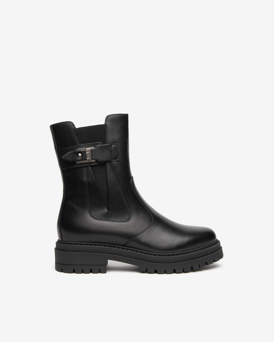 Boots Alborg Noirs article 618020 Chaussures femmes Marque NeroGiardini Italie Cuir Nouvelle collection automne hiver 2026 Magasins France
