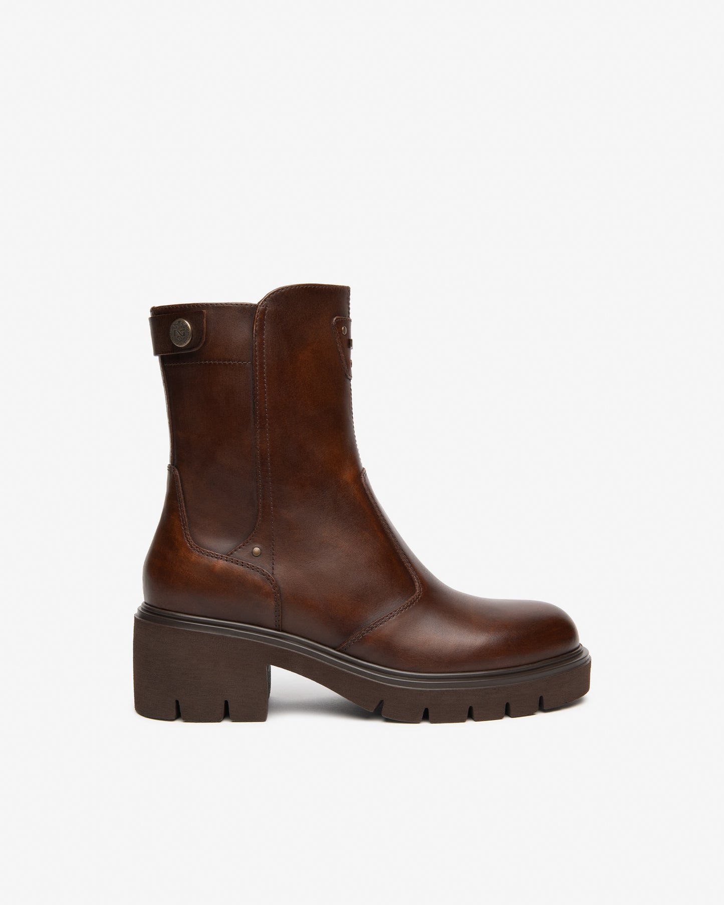 Boots Manghi Bruns article 618055 Chaussures femmes Marque NeroGiardini Italie Cuir Nouvelle collection automne hiver 2026 Magasins France