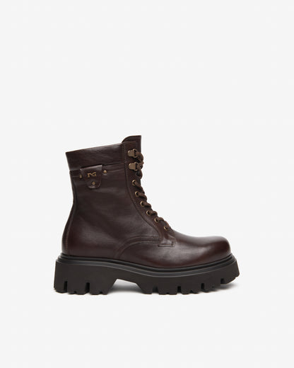 Bottines Malmo Brunes article 618064 Chaussures femmes Marque NeroGiardini Italie Cuir Nouvelle collection automne hiver 2026 Magasins France