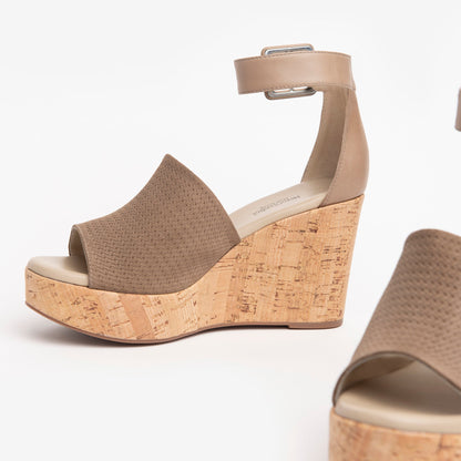 Taupe Linen Sandals