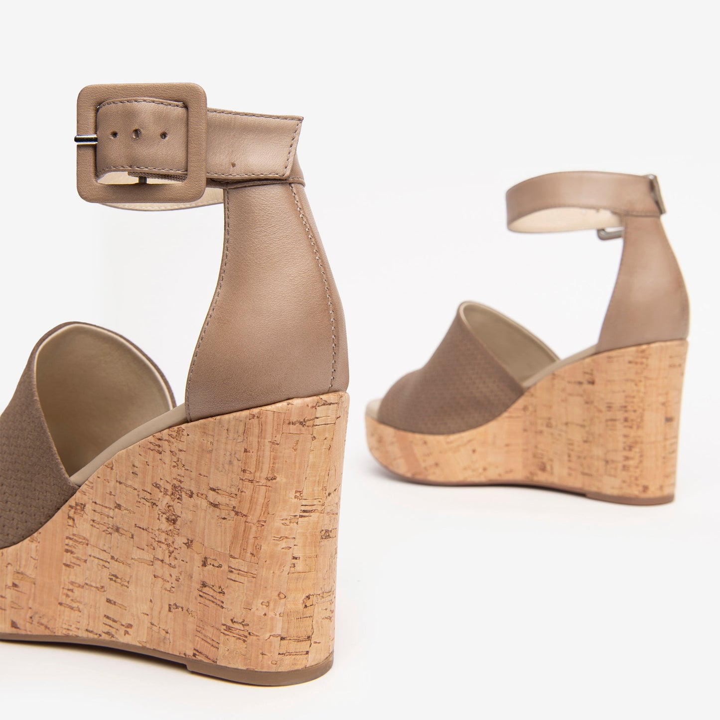 Taupe Linen Sandals