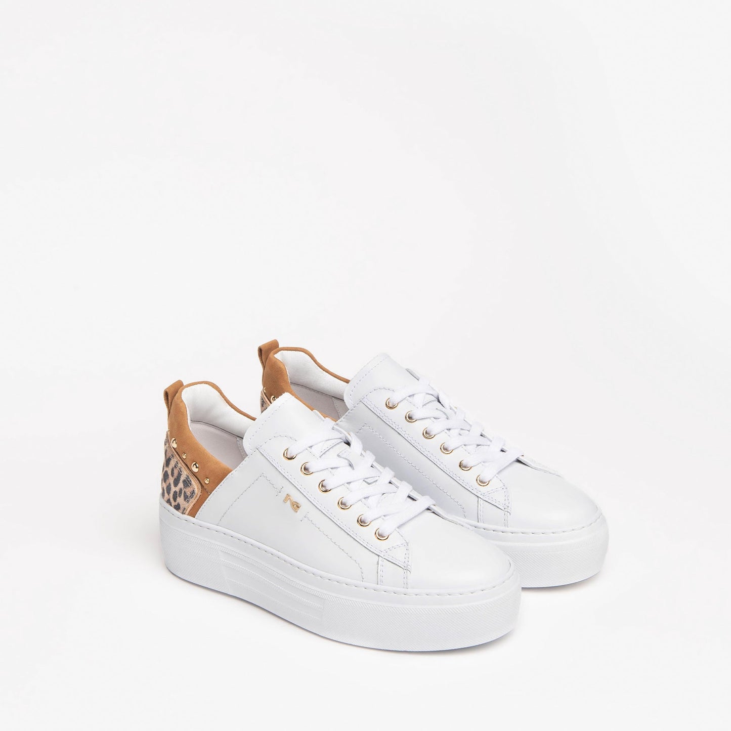 White Leopard Sneakers 