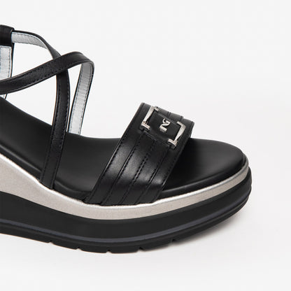 Black Fuveau Sandals 