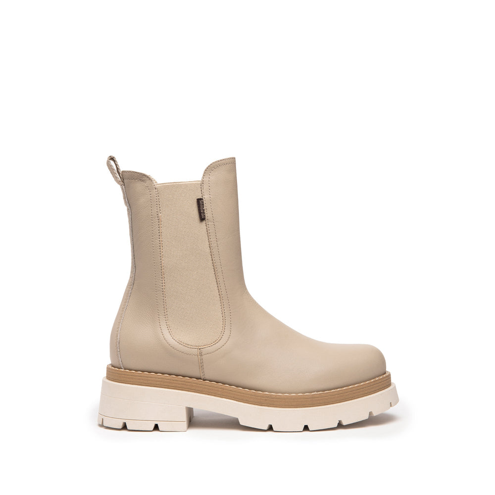 Beige Calico Boots 